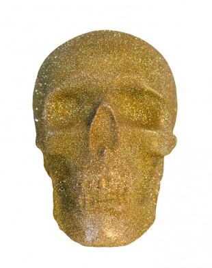 Gold Glitter Skull