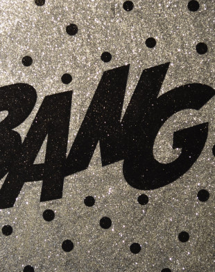 Bang! Glitter painting by Barbara Smith